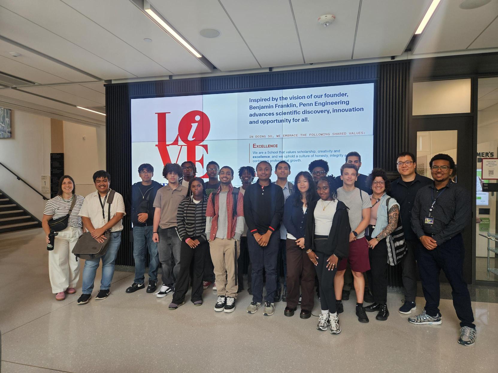 Hands-on activity during the STEM Scholars lab visit